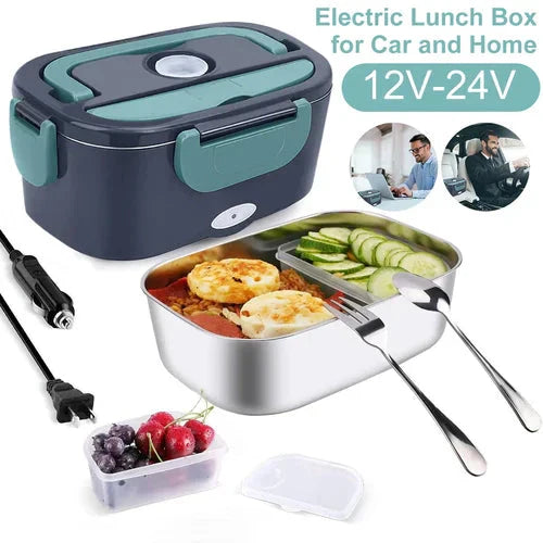 🎁Black Friday Sale - Limited time 49% OFF🖤2-in-1 Portable Dual Voltage Electric Lunch Box
